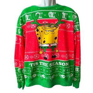 Nickelodeon Sponge Bob Squarepants Ugly Christmas Sweatshirt Size Small